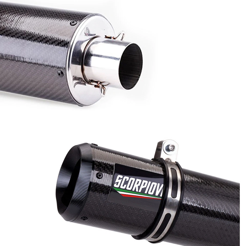 Sistema de tubos de puntas de silenciador de escape de fibra de carbono para Triumph Daytona 675R 2013-2017 Foto 3 de 4