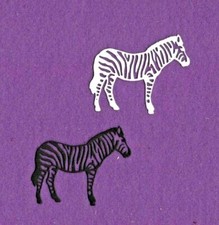 ZEBRA  3 zoo animals die cuts scrapbook cards