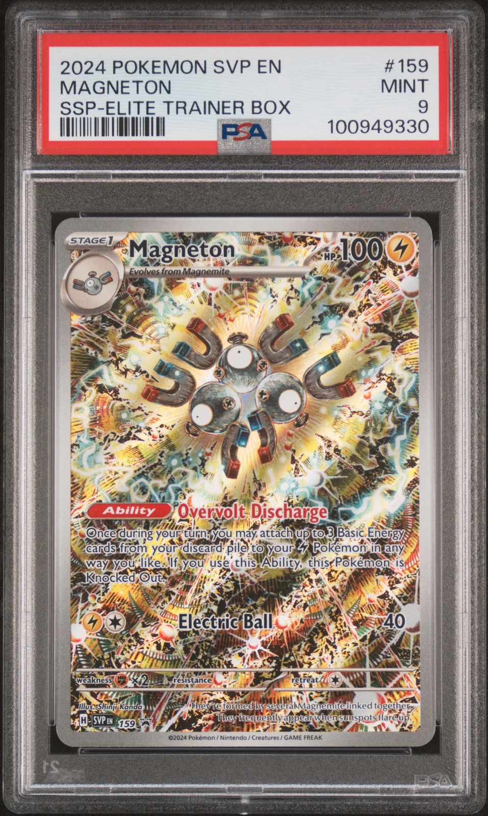2024 POKEMON SVP EN-SV BLACK STAR PROMO #159 MAGNETON PSA 9