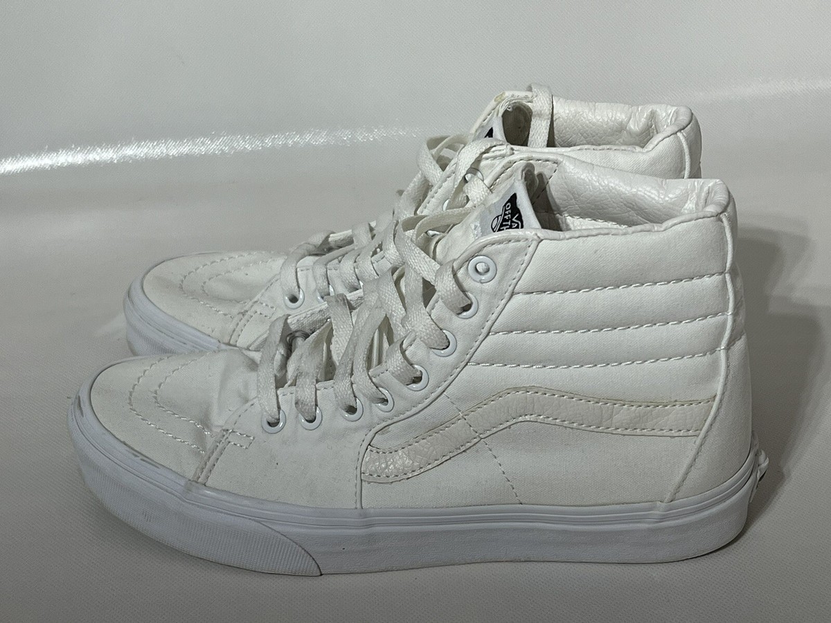 Vans Sk8-Hi Off The Wall Mens 8 Womens 9.5 Shoes White High