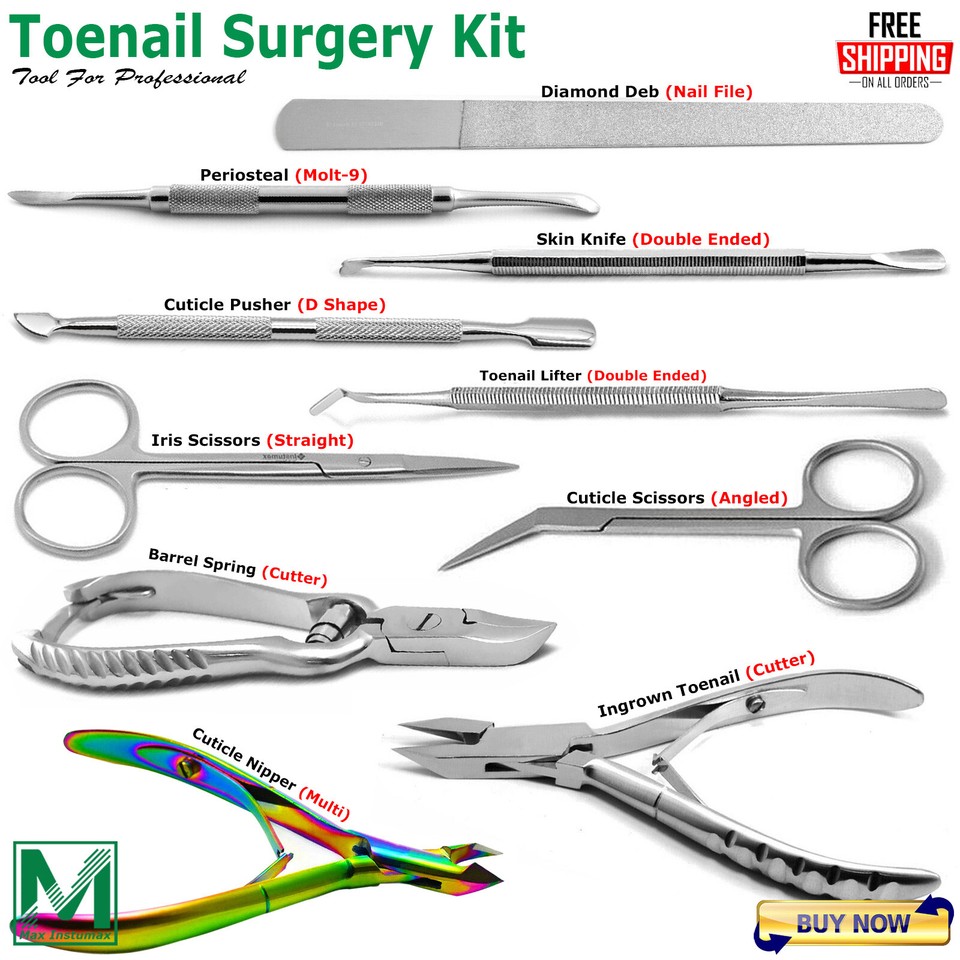 Branded Chiropody Podiatry Toenail Removal Kit Ingrown Cutter Nail ...