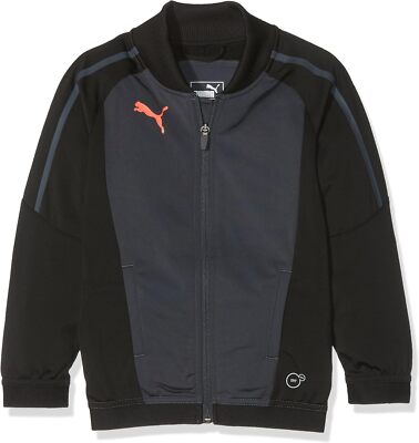 PUMA Kinder Evotrg Track Jacke Sportjacke, schwarz-Ebony-Fiery Coral, 164