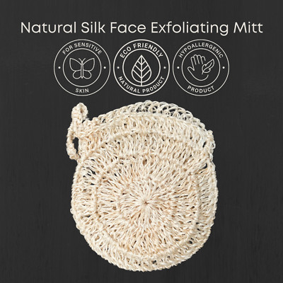 Natürliche und handgefertigte Seide Gesicht Pad, Gesicht Peeling Mitt, empfindliche Haut Pad