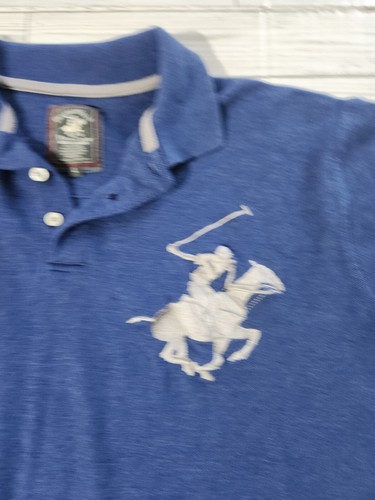 BEVERLY HILLS POLO CLUB Big Pony #3 Blue/Gray Accents Men's SZ-L - Picture 2 of 9