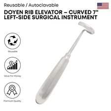 Doyen Rib Elevator Curved 7" Left-Side Stainless Steel Surgical Instruments