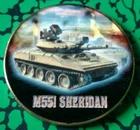 MILITARY M551 SHERIDAN TANK COLORIZED ART ROUND CHALLENGE COIN