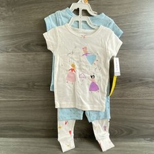 Carter's Princess Fairy Stars Pajamas Set Girl Short Sleeve Long Pants 12m