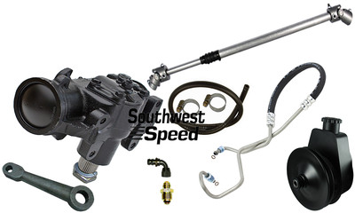 POWER STEERING GEAR BOX KIT,20:1,STANDARD,POWER CONVERSION,FITS 72-75 JEEP CJ