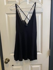 Urban Outfitters kimchi blue mini dress black medium cross back
