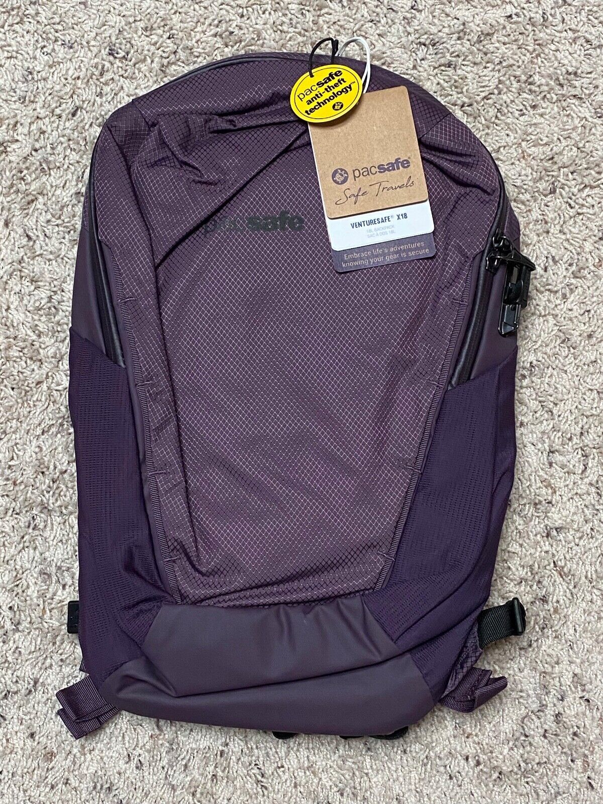 Pacsafe Venturesafe X18 Anti-Theft 18L Backpack (Plum) #60515608