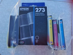 5 爱普生正品273 墨盒2 黑色 1 青色 1 黄色1 号品红色全新 Ebay