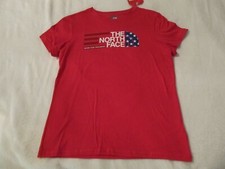 NWT THE NORTH FACE GIRLS SHORT SLEEVE GRAPHIC TEE MEDIUM 10/12 AMERICAN