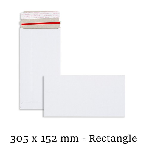 All Board White Envelopes Strong Peel & Seal Mailers Card Heavy Duty All Sizes - Picture 8 of 12