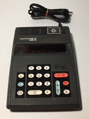 Commodore US 8 Calculator Vintage Adding Machine Bright Red Display Made In USA