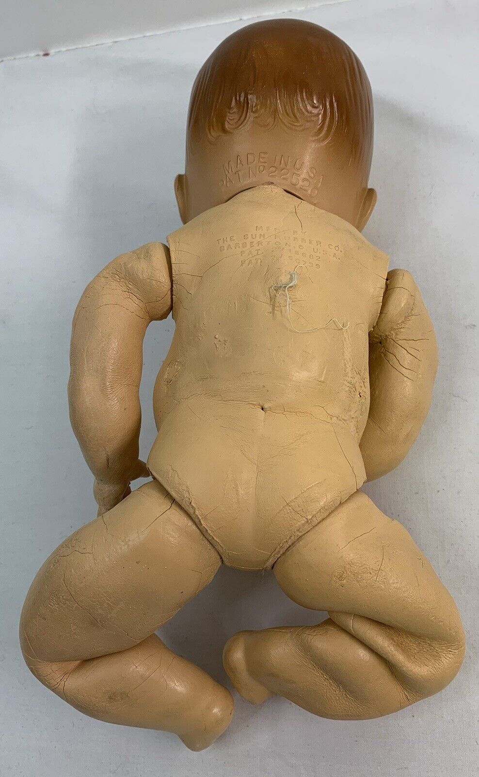 Ideal Doll Hard Plastic Head Sun Rubber Body Drink & Wet Baby