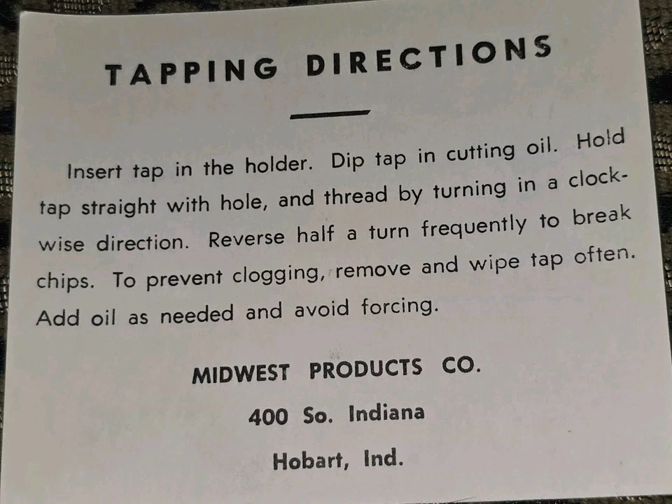 Slot Racing Tools Combination Tap & Drill Set From Midwest Products #501 USA NOS - Image 3 of 4