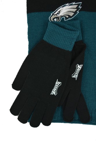 New 3PC NFL Colorblock Scarf & Glove Gift Set - Picture 33 of 39