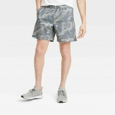All In Motion Men's UPF Hybrid Swim Shorts Trunks Gray Blue Marble NWT XXL 44/46