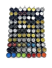 5 PACK Variety Wheel Sets For Your HOT WHEELS w/ Rubber Tires 1/64 Scale Cars