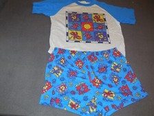 H9 Carter's Boys Pajamas Top PJ's Sz 14-16 Lizard Short Sleeve Vtg