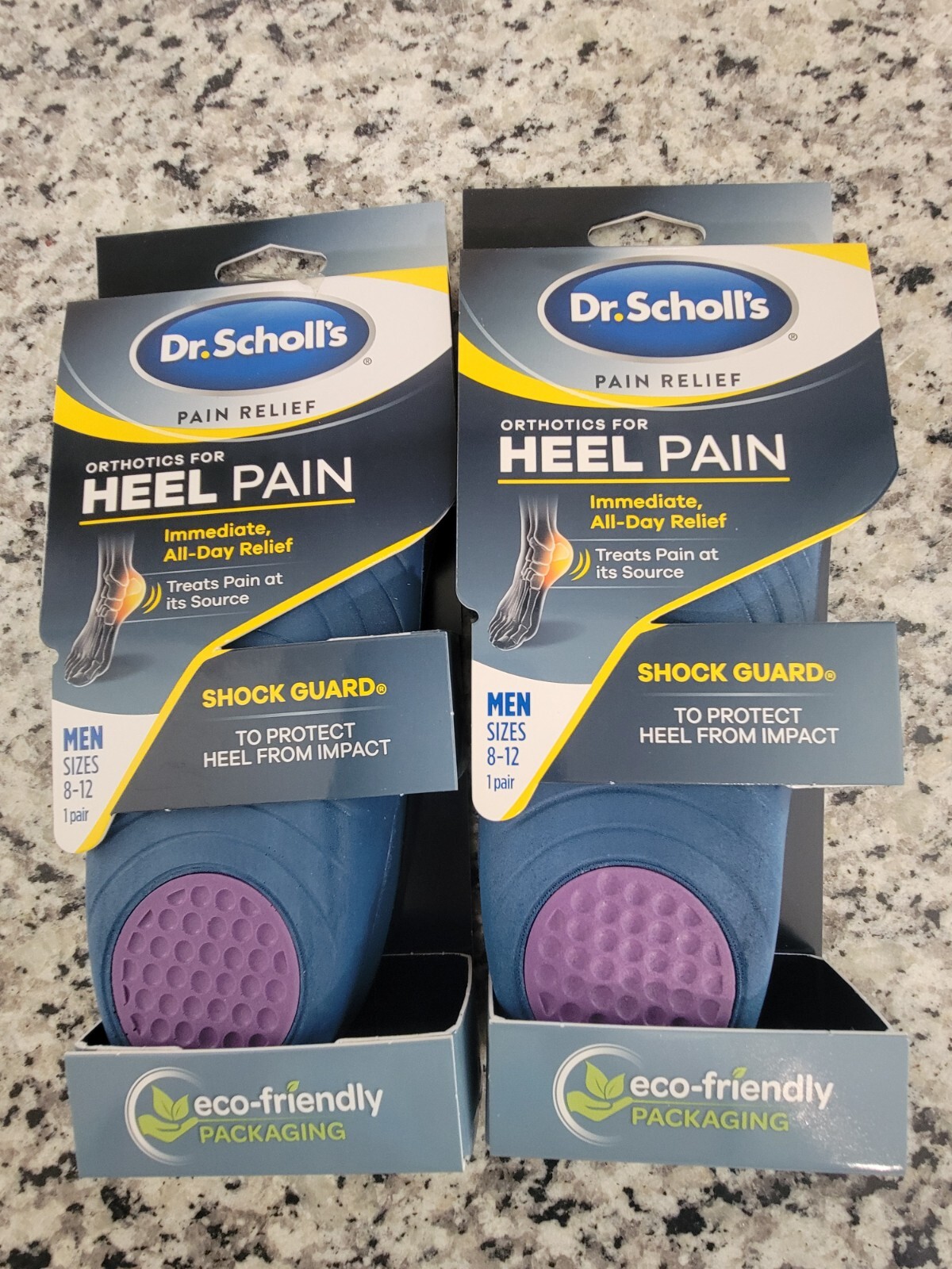 2 Pairs Dr. Scholl’s Orthotics for Heel Pain Relief Men Size 812 eBay