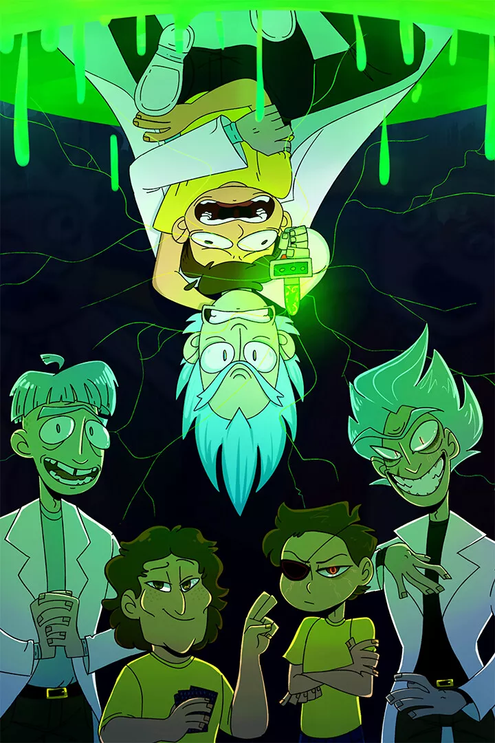 Rick And Morty Anime Action Movie Print Wall Art Home Decor