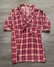 VINTAGE 1940s BEACON FABRIC PLAID BLANKET SHAWL COLLAR BATHROBE