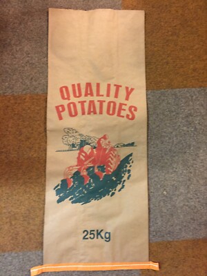 9 x 3-lagige neue Papier Kartoffel & Gemüse Kartoffeln Säcke Beutel 25 kg Druckfehler