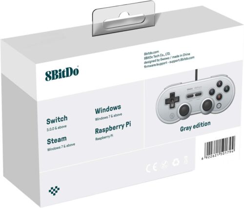 8bitdo SN30 Pro USB Gamepad Wired Game Controller for Windows/Switch (Gray - Picture 2 of 9