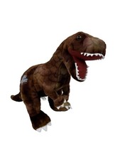 Jurassic World Brown Dinosaur T-Rex Plush 10  X 13  Stuffed Toy EUC