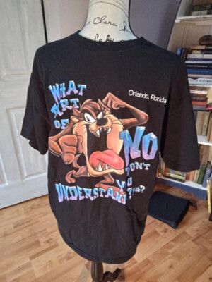 Vintage Taz Tazmanian Devil Graphic T Shirt Sherrys Best XL | eBay