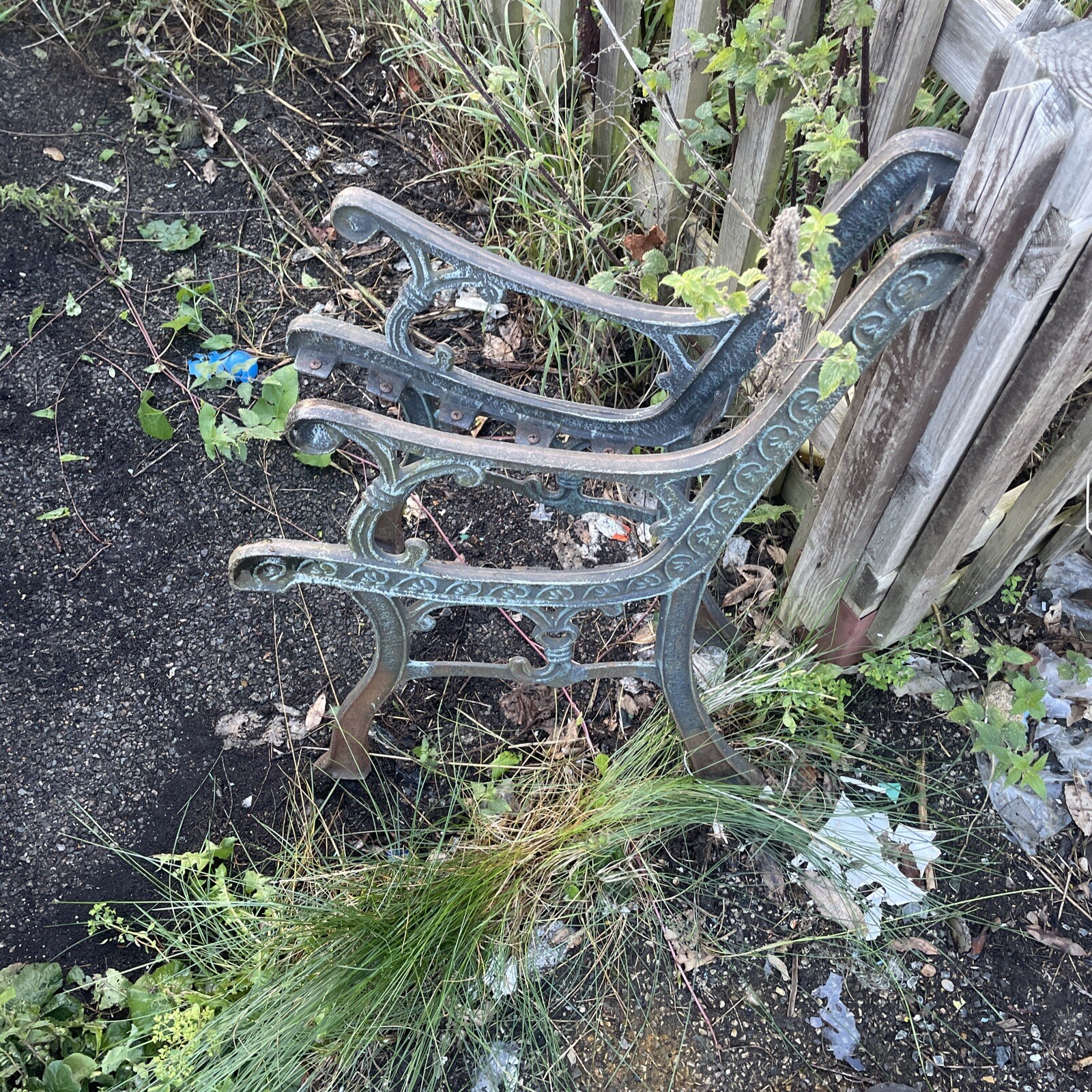 cast iron bench ends used eBay