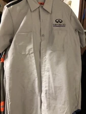 Red Kap Infiniti Mechanic Garage Shot Sleeve Shirt Size Small