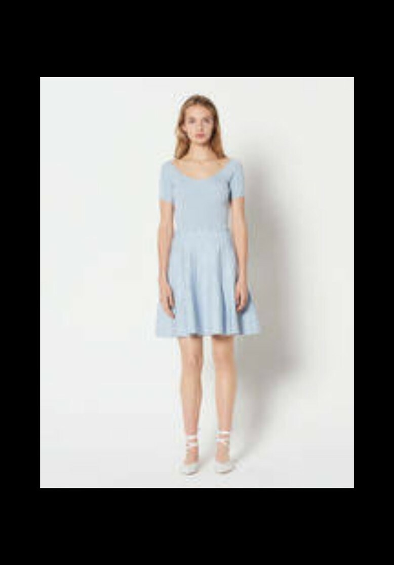 sandro short knit dress with ruffles Short Knit Dress