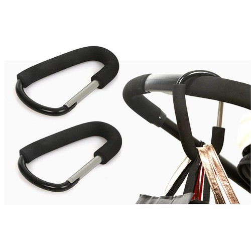 Buggy Pram Pushchair Stroller Clip Hook Shopping Bag Carrier Holder Carabiner - Picture 10 of 15