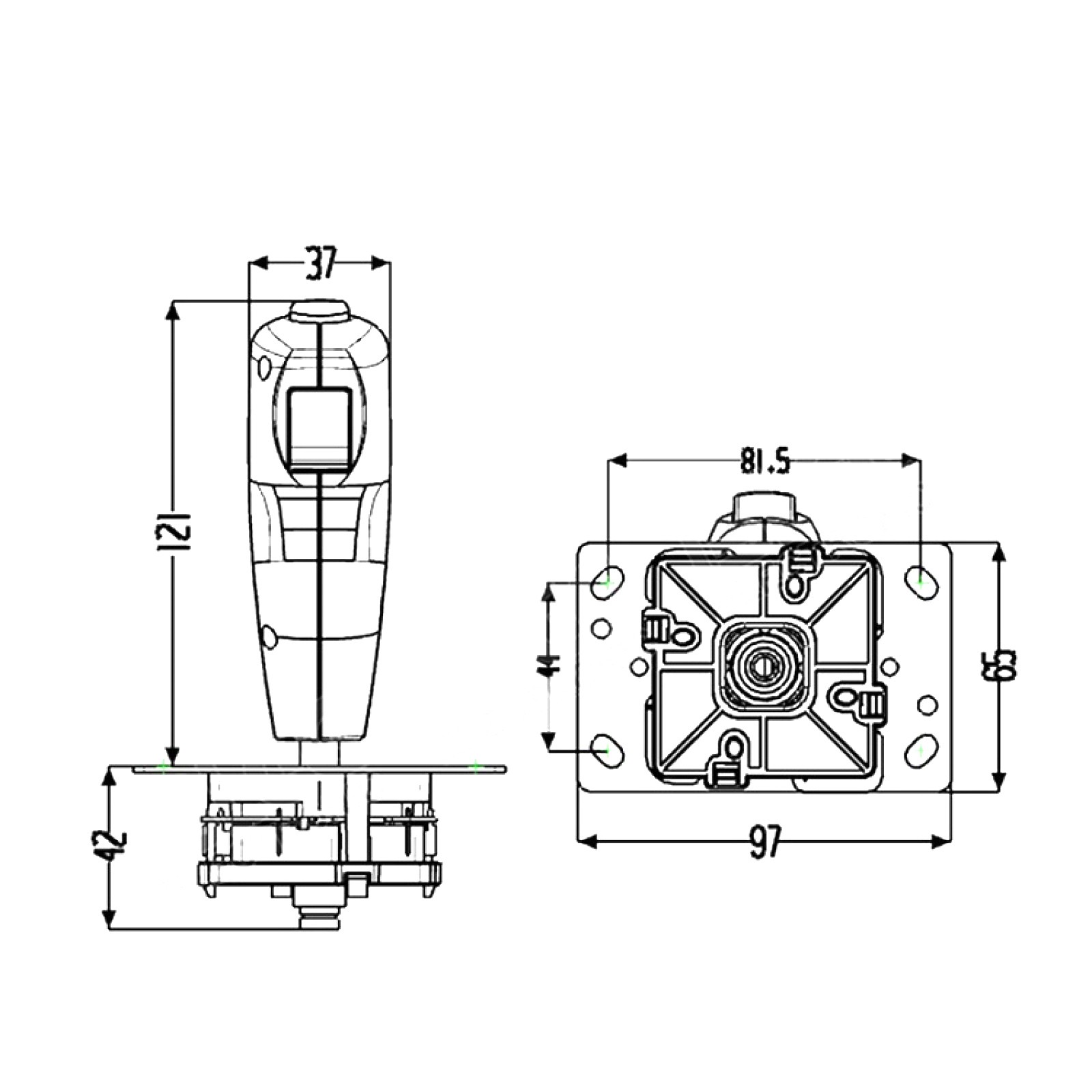 Arcade Game Cabinet Flight Stick Joystick Trigger Vibration PCB Version 5-Pin aa