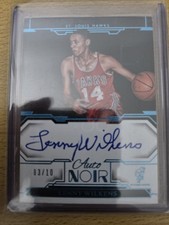 Lenny Wilkens 2023-24 Panini Noir Auto Platinum On Card Atl Hawks /10 #NC-LWK Sp