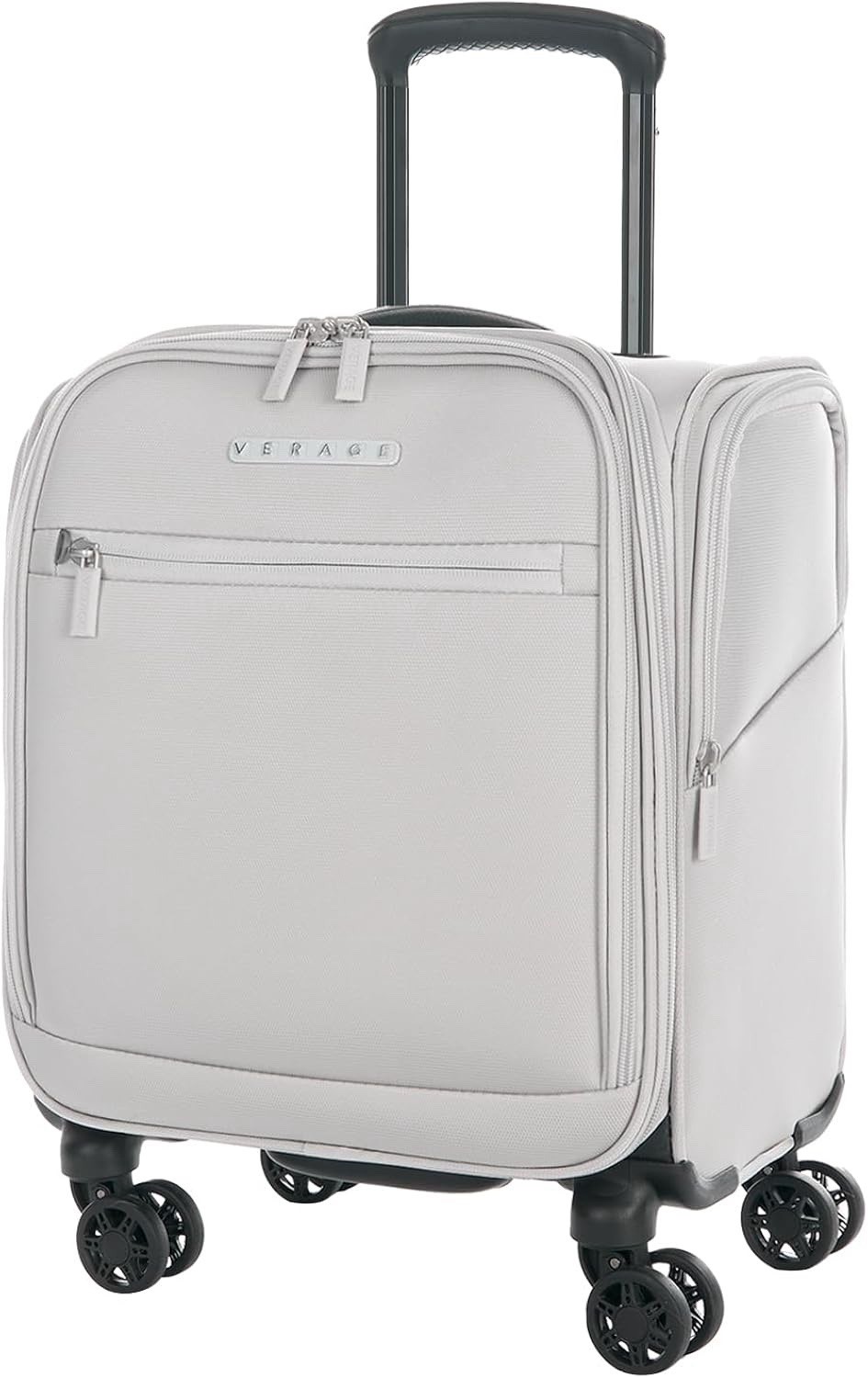 Underseat Carry On Luggage with Spinner Wheels (Cloud Gray