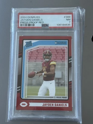 2024 Panini Donruss - Rated Rookie Jayden Daniels #389 Press Proof Red (RC)