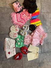 Build A Bear Girl Clothes Dress Shirts Shorts Skirts Jeans Shoes Lot of 19 Piece