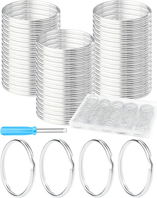 FIVEIZERO 70PCS Split Key Rings,1.5'' Heavy Duty Metal Keyrings,Bulk Keychain Rin