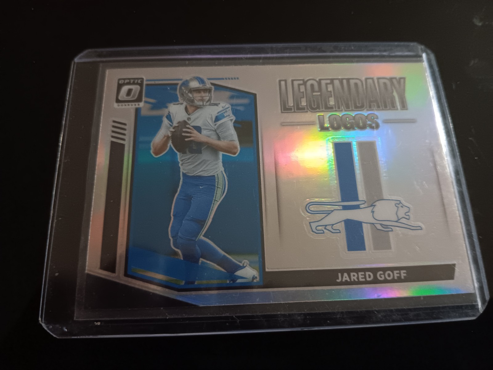 2021 Panini Donruss Optic #LL-7 Jared Goff Legendary Logos Silver Prizm Lions