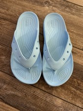 Crocs Sandals Size 7-Womens Or 5-Mens Light Blue  Iconic Comfort  Flip Flops
