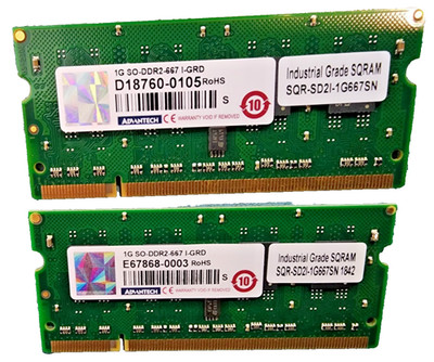 Advantech SQR-SD2I-1G667SN 1GB DDR2-667 PC2-5300 SO-DIMM RAM Tested 2x 1GB Lot 2