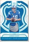 JARED GOFF 2024 NATIONAL TREASURES SUNDAY TREASURES NIKE LOGO PATCH LIONS SP 1/1