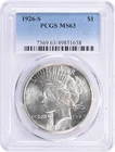 1926-S Peace Silver Dollar MS63 PCGS