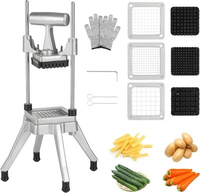 Vegetable Chopper French Fry Cutter Stainless Steel 3 Blades