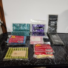 Lot of Assorted Small and Large Perm Rods Curl Women Hair Styling Salon Vintage