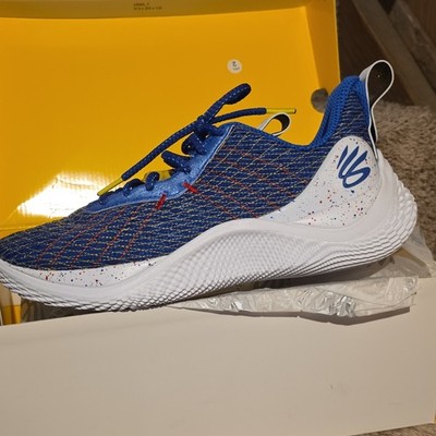 Under Armour Curry 10 Dub Nation Blue Colorblock Basketball Sneakers Lace Up