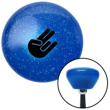 Black Shocker Blue Retro Metal Flake Shift Knob W M16x1.5 Insert Shifter Auto